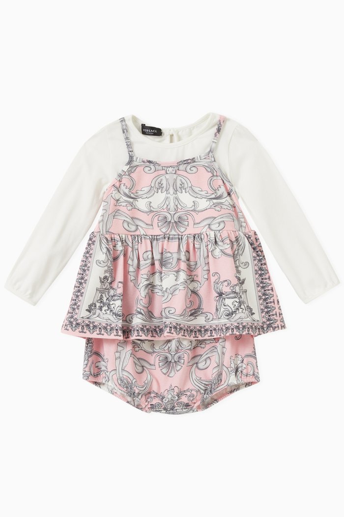 

Barocco Dress in Cotton, Pink