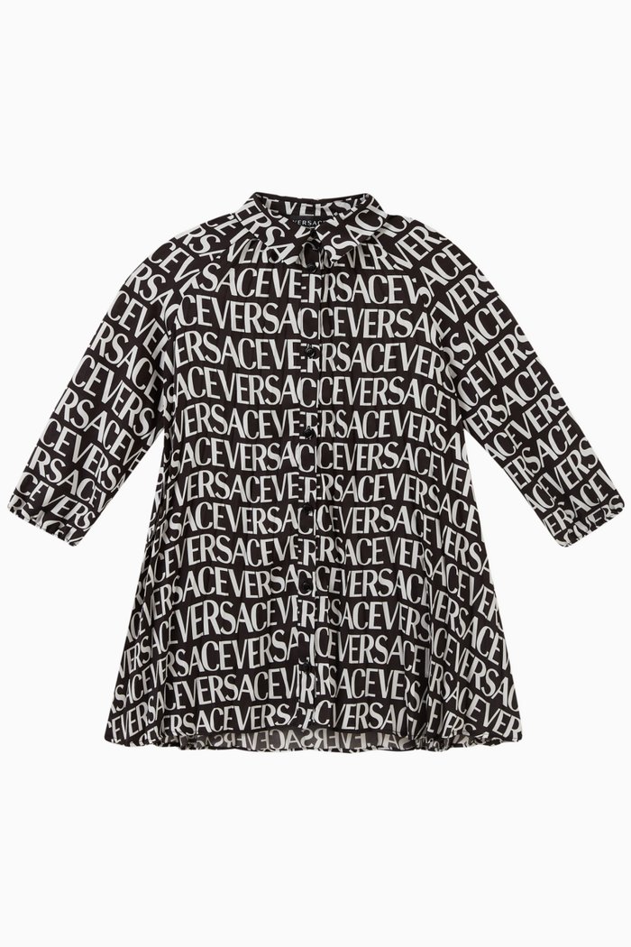 

Logo Dress in Polyester, Black