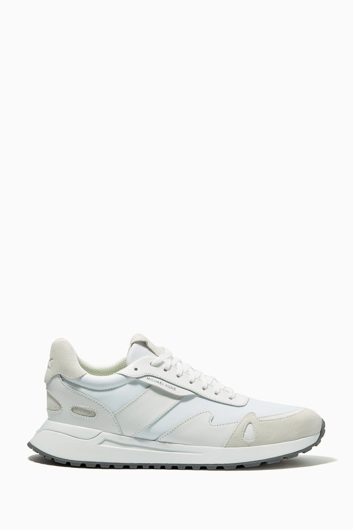 

Miles Sneakers in Suede & Mesh, White