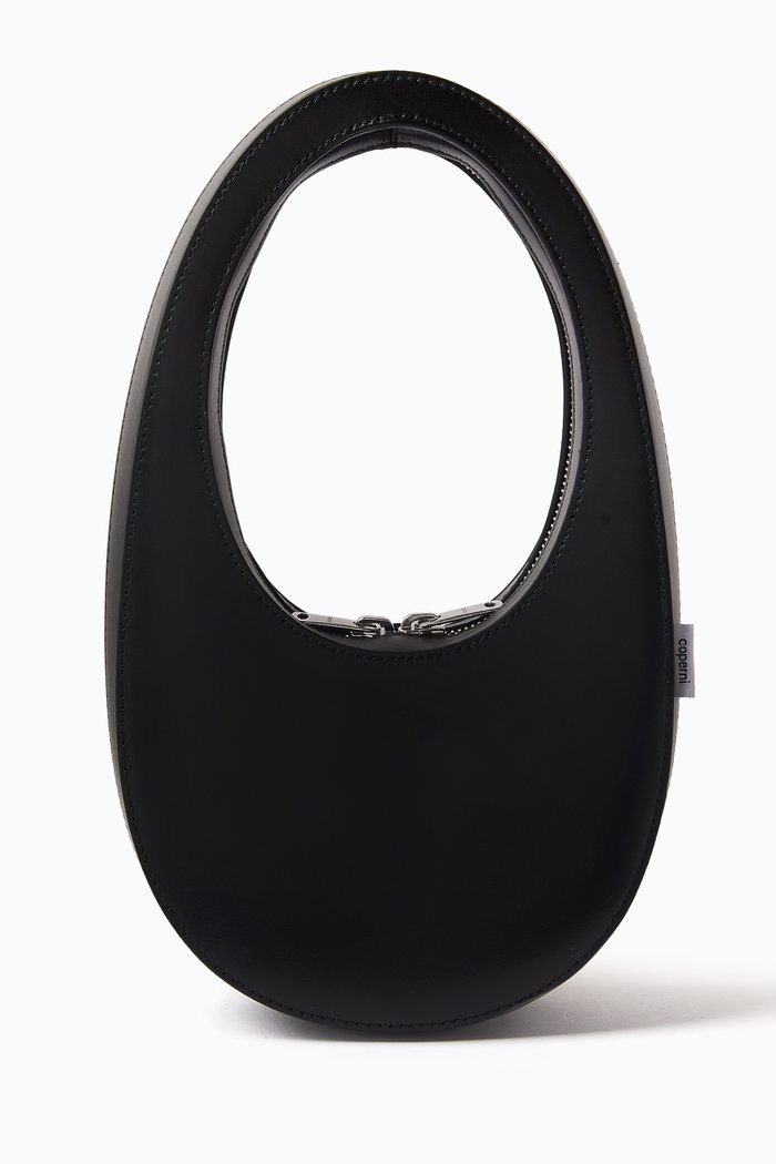 

Mini Swipe Bag in Smooth Leather, Black
