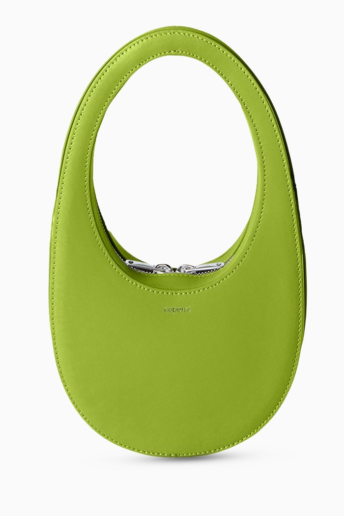 

Mini Swipe Bag in Smooth Leather, Green