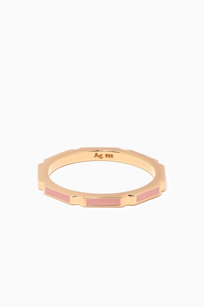 

Aubar Enamel Ring in 18kt Gold Vermeil, Yellow