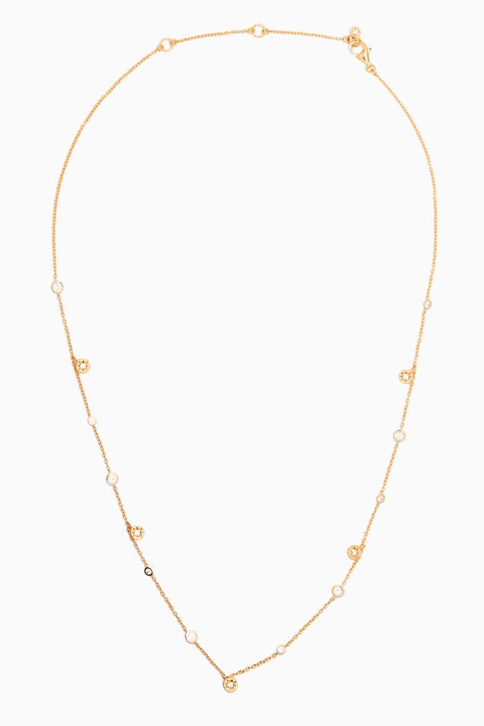 

Polaris North Star White Sapphire Station Necklace in 18kt Gold Vermeil, Yellow