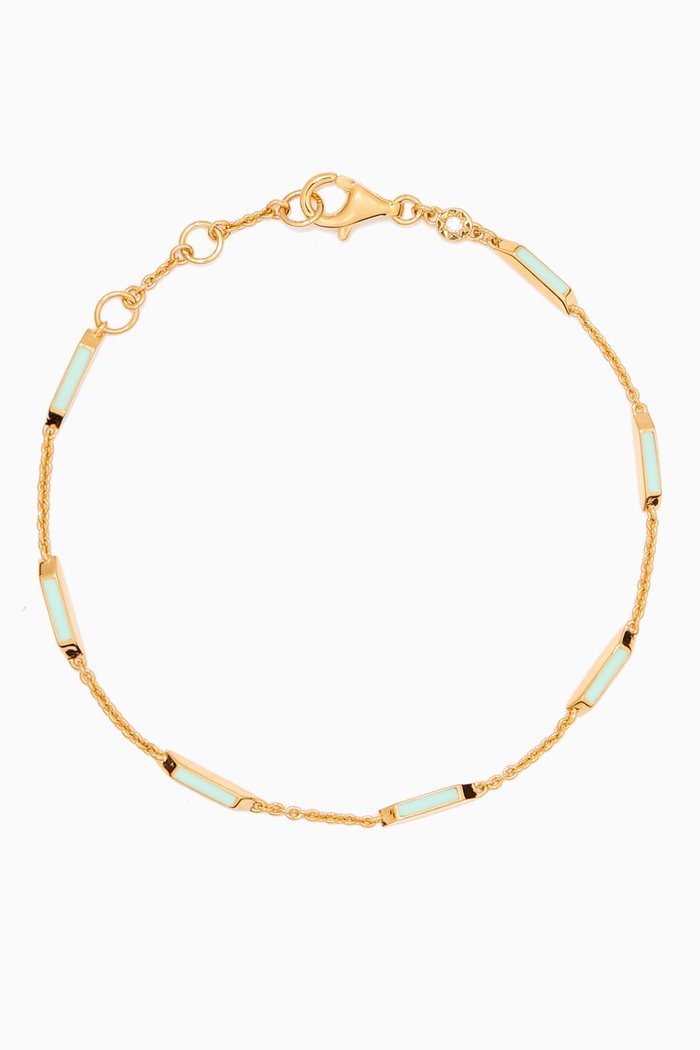 

Aubar Half-full Enamel Bracelet in 18kt Gold Vermeil, Yellow