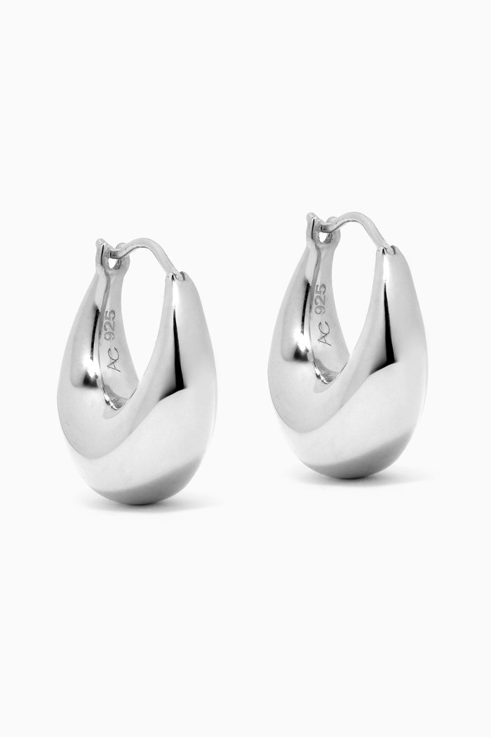 

Chunky Hoop Earrings in Sterling Silver