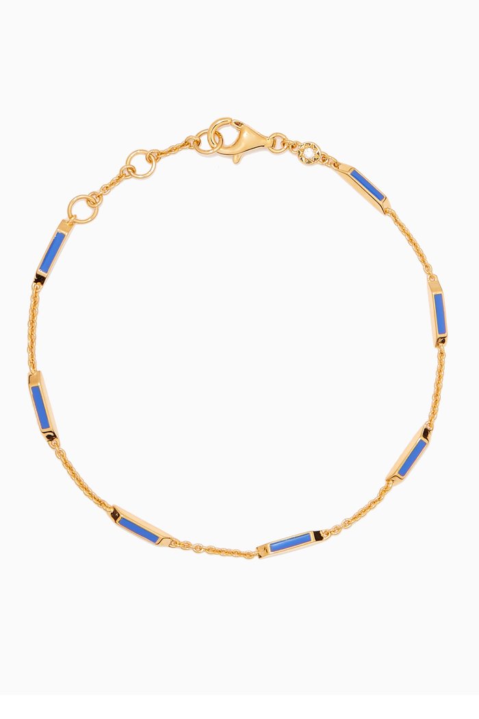 

Aubar Half-full Enamel Bracelet in 18kt Gold Vermeil, Yellow