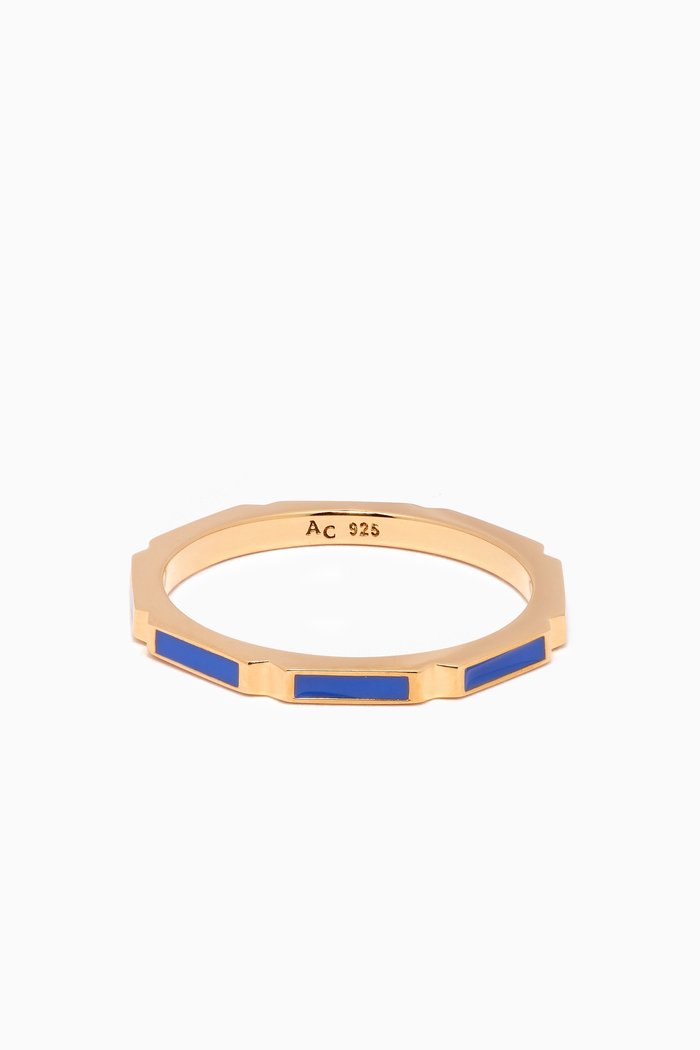 

Aubar Enamel Ring in 18kt Gold Vermeil, Yellow