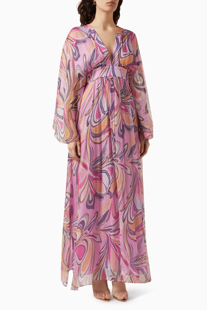 

Sydney Maxi Dress in Silk, Purple