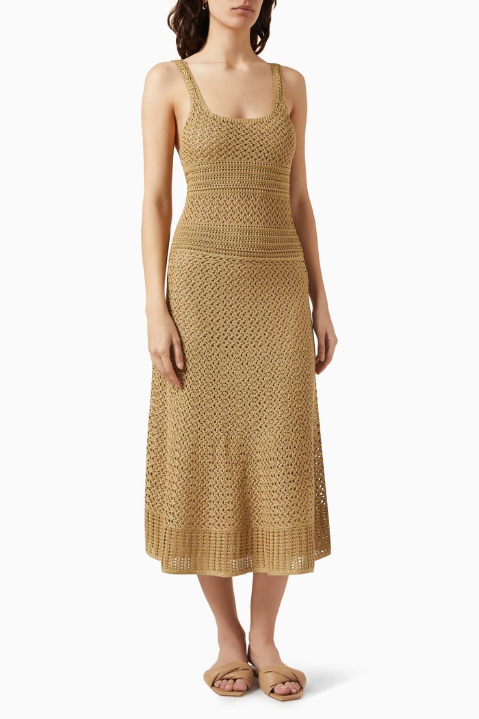 

Darya Dress in Rayon, Gold