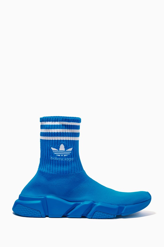 x Adidas Speed Sneakers in Recycled-knit, Blue