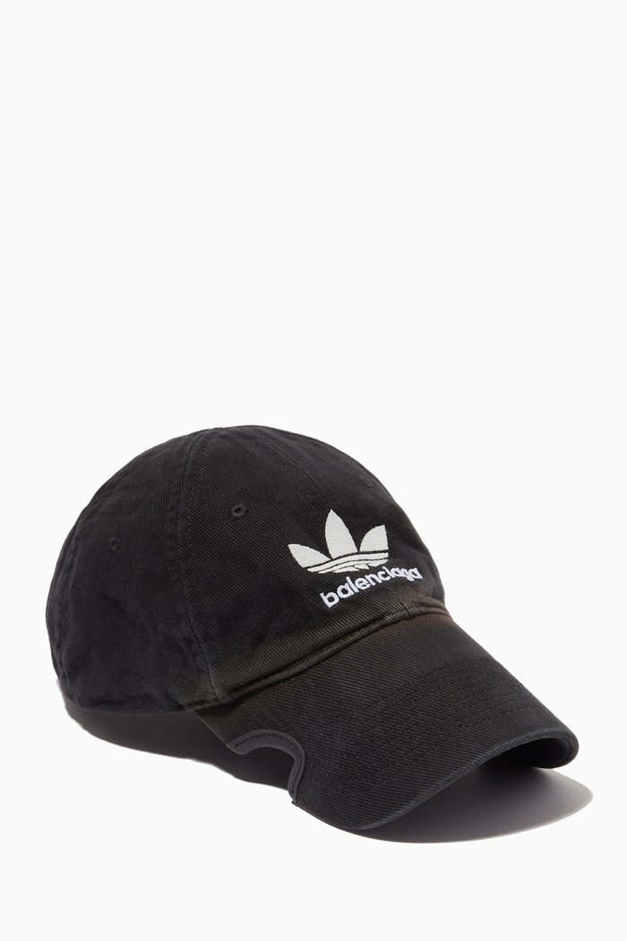 

x Adidas Logo Baseball Cap in Cotton, Black