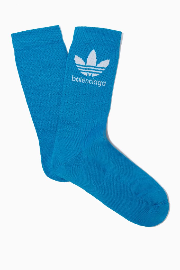 

x Adidas Socks in Cotton Blend, Blue