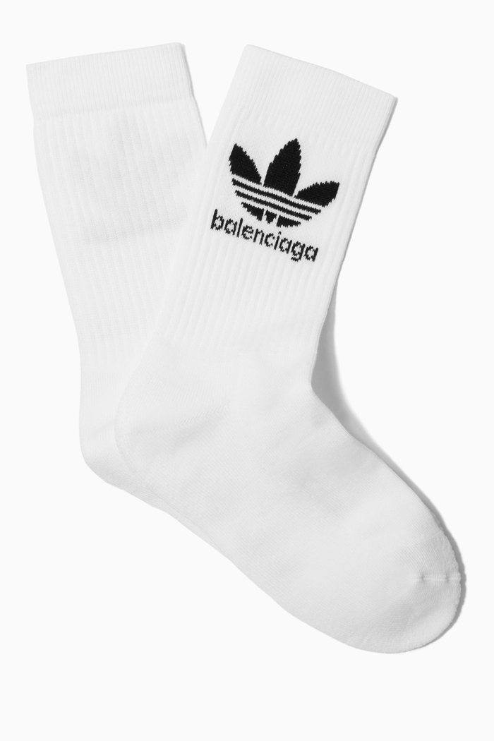 

x Adidas Socks in Cotton Blend, White