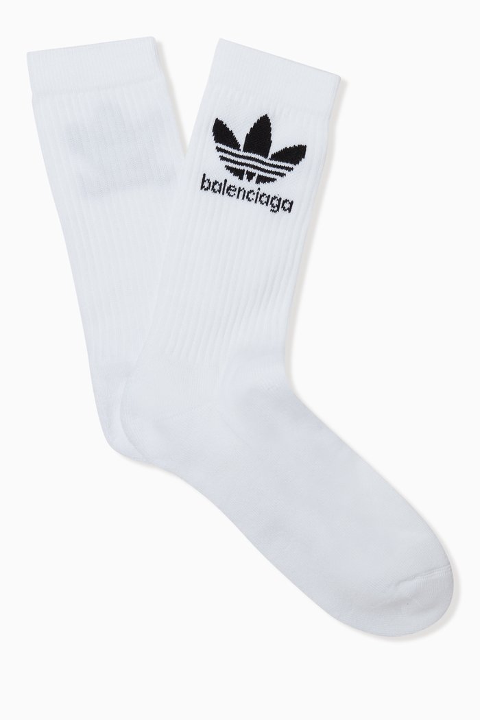 

x Adidas Socks in Cotton Blend, White