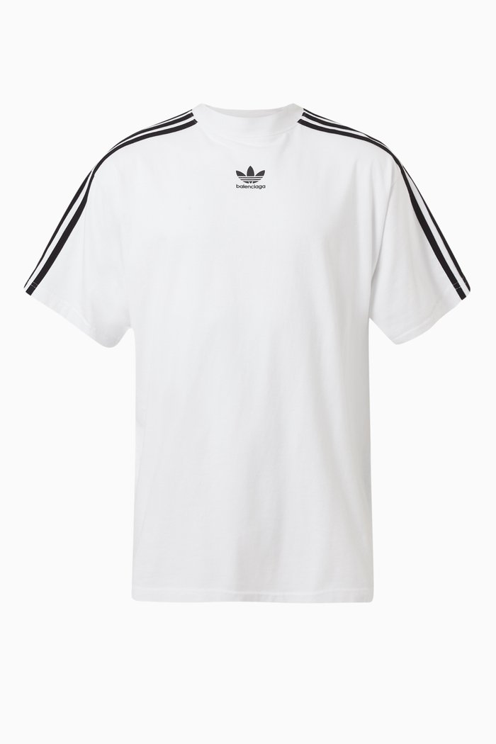

x Adidas Oversized T-shirt in Cotton Jersey, White