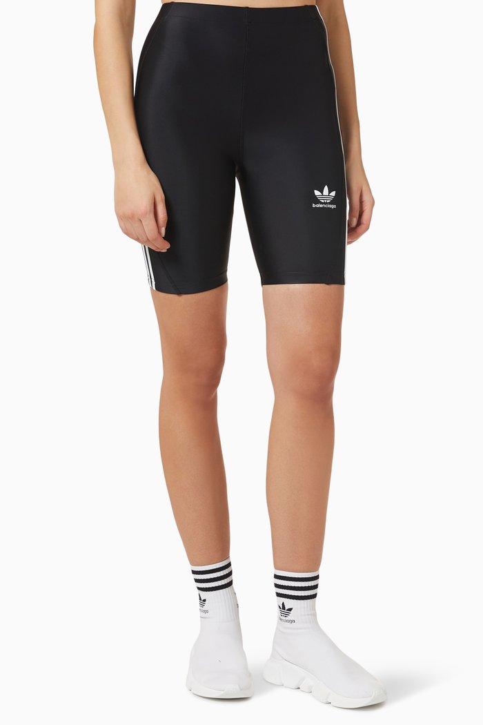 

x Adidas Biker Shorts in Stretch Nylon, Black