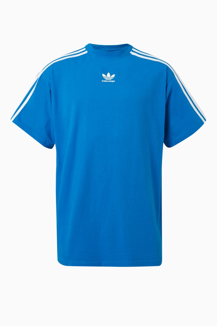 x Adidas Oversized T-shirt in Cotton Jersey, Blue