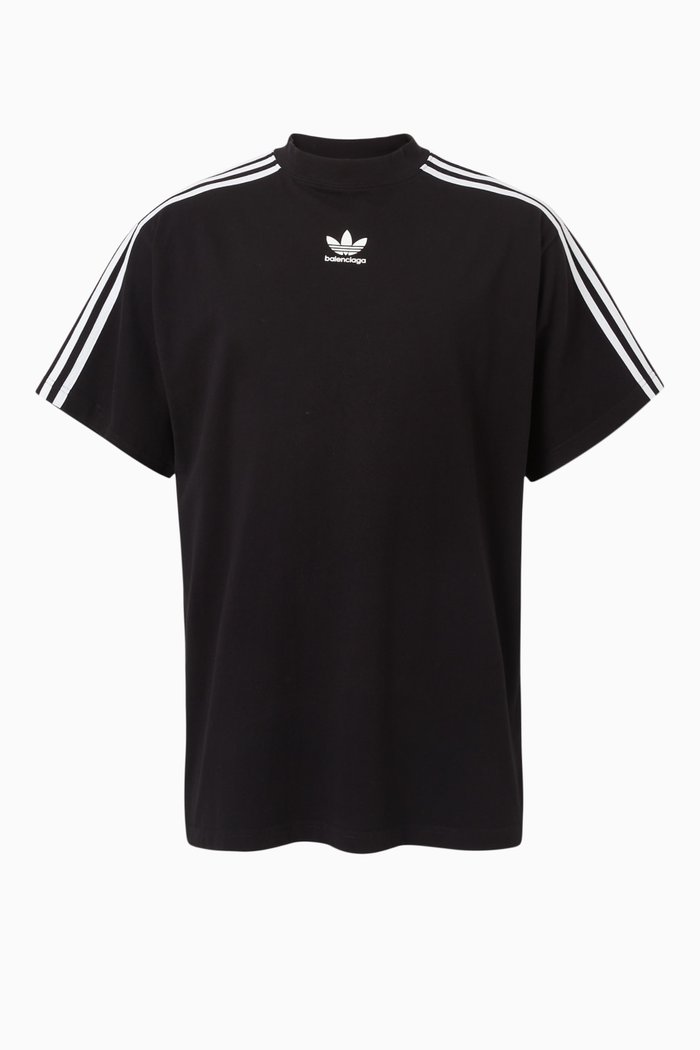 

x Adidas Oversized T-shirt in Cotton Jersey, Black