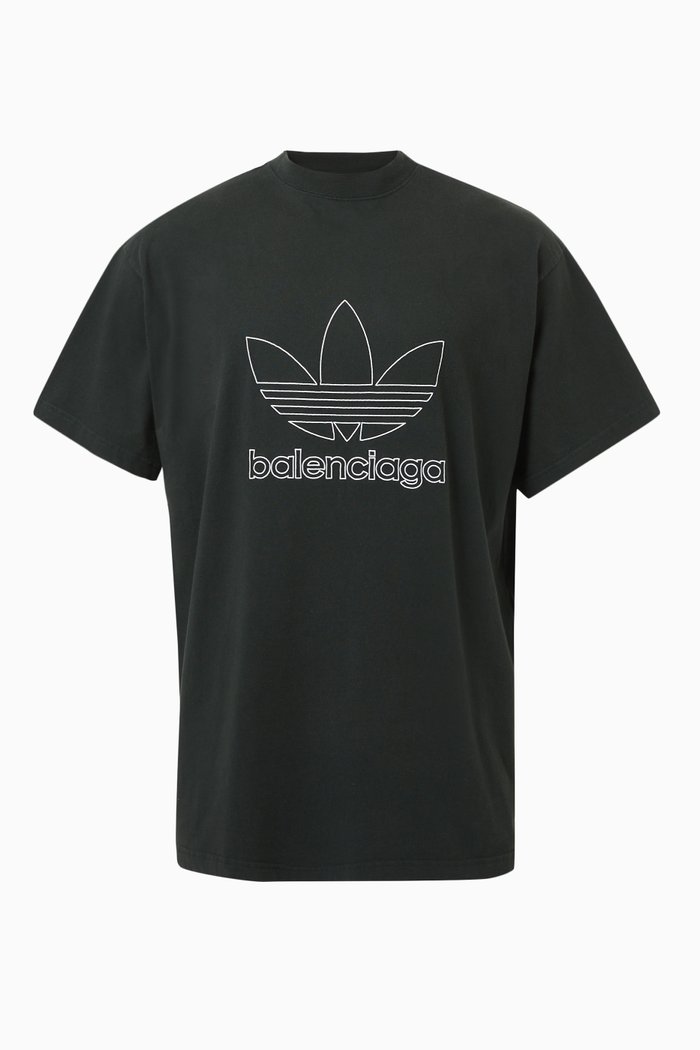 

x Adidas Oversized T-shirt in Cotton Jersey, Green