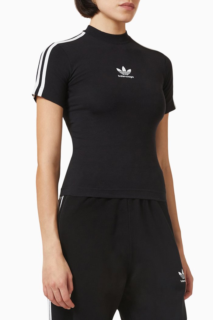 

x Adidas Shrunk T-shirt in Cotton Jersey, Black