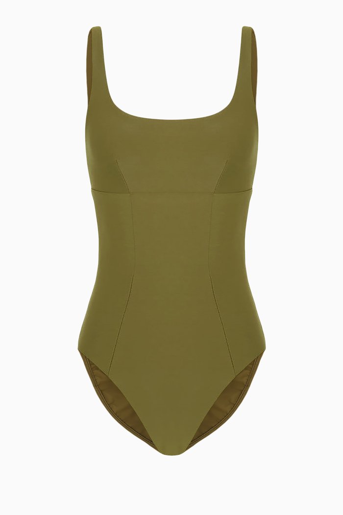 

Piper One-piece Swimsuit in Sculpteur® Fabric, Green