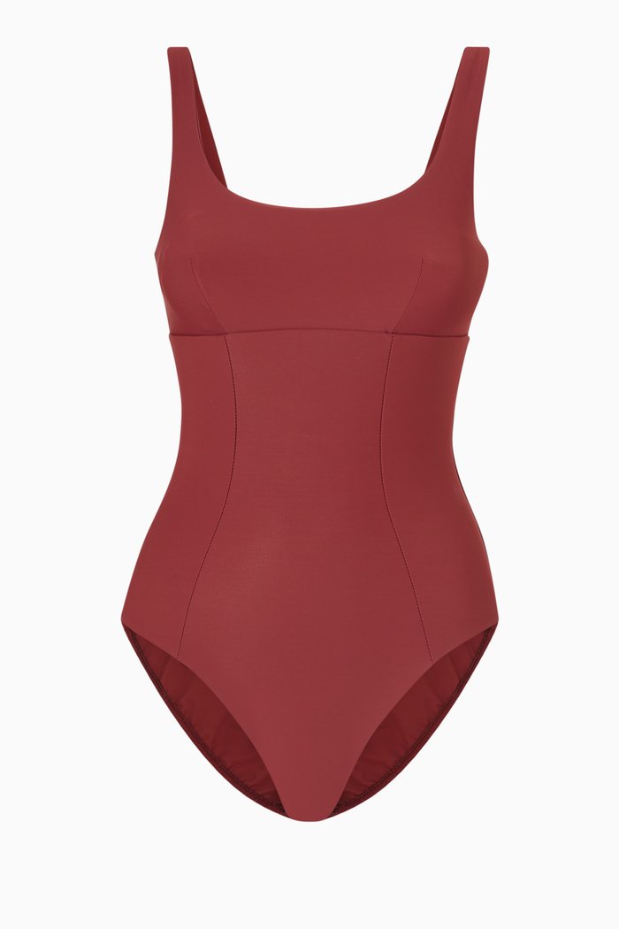 

Piper One-piece Swimsuit in Sculpteur® Fabric, Red