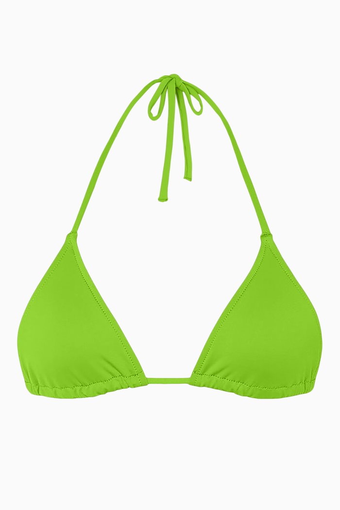

Malia Triangle Bikini Top in Embodee™ Fabric, Green