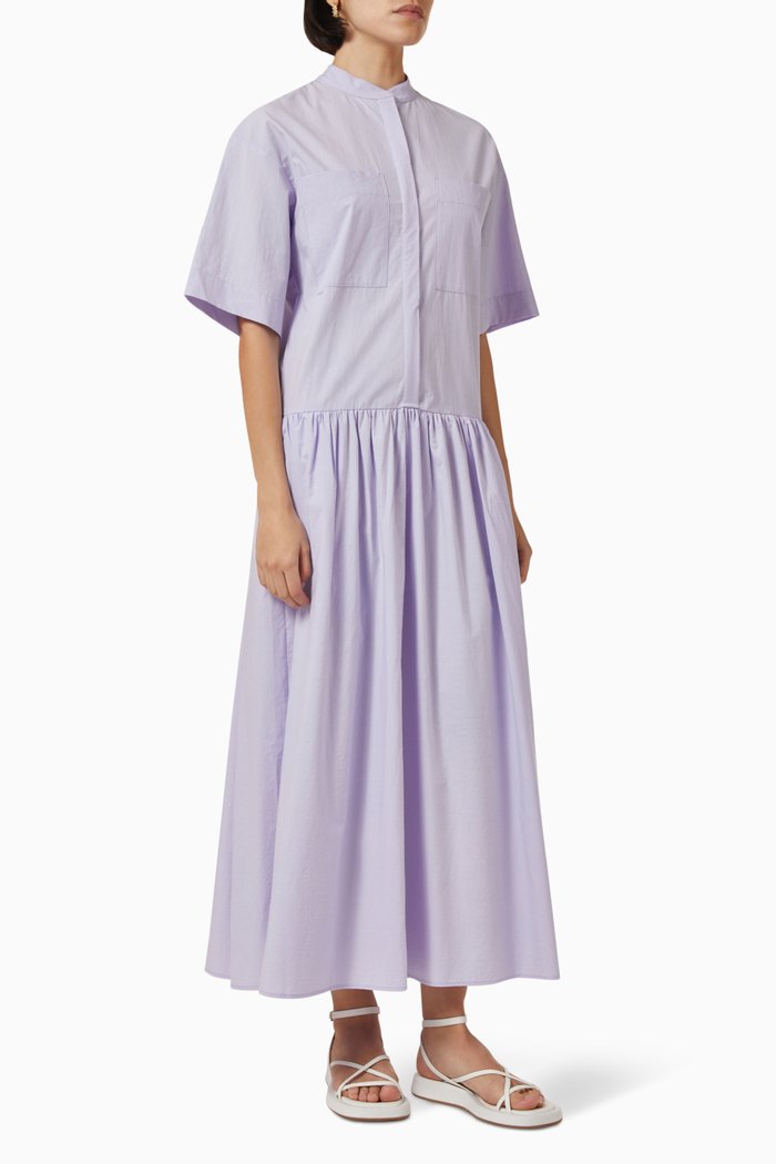 

Maddalena Maxi Dress in Cotton, Purple