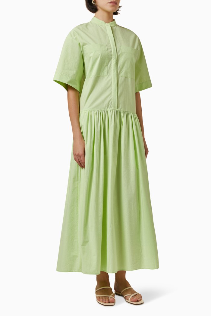 

Maddalena Maxi Dress in Cotton, Green