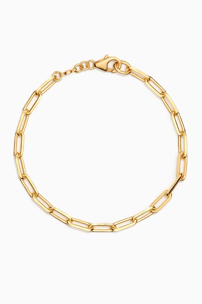

Square Link Bracelet in 18kt Yellow Gold Vermeil