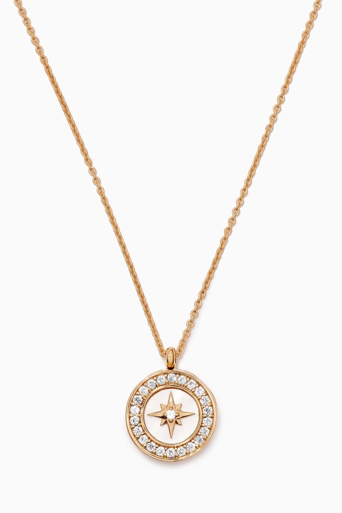 

Polaris Mother-of-Pearl Locket Necklace in 18kt Gold Vermeil, Yellow