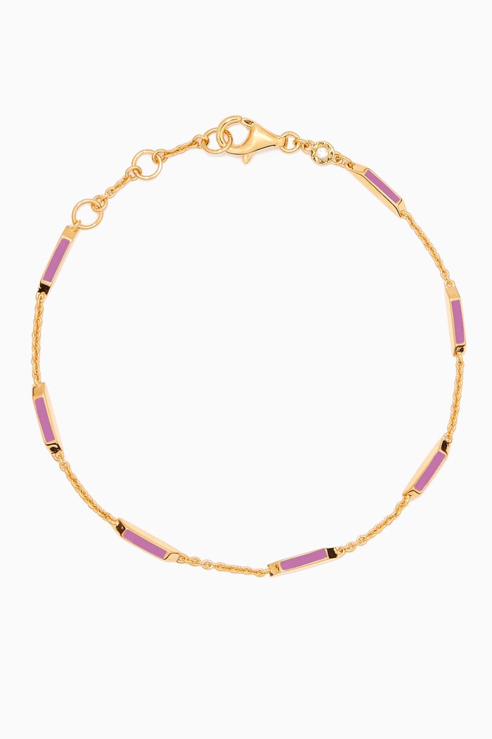 

Aubar Half-full Enamel Bracelet in 18kt Gold Vermeil, Yellow