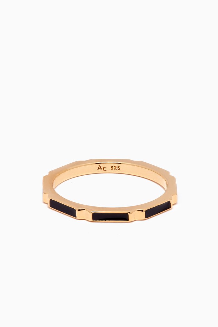 

Aubar Enamel Ring in 18kt Gold Vermeil, Yellow