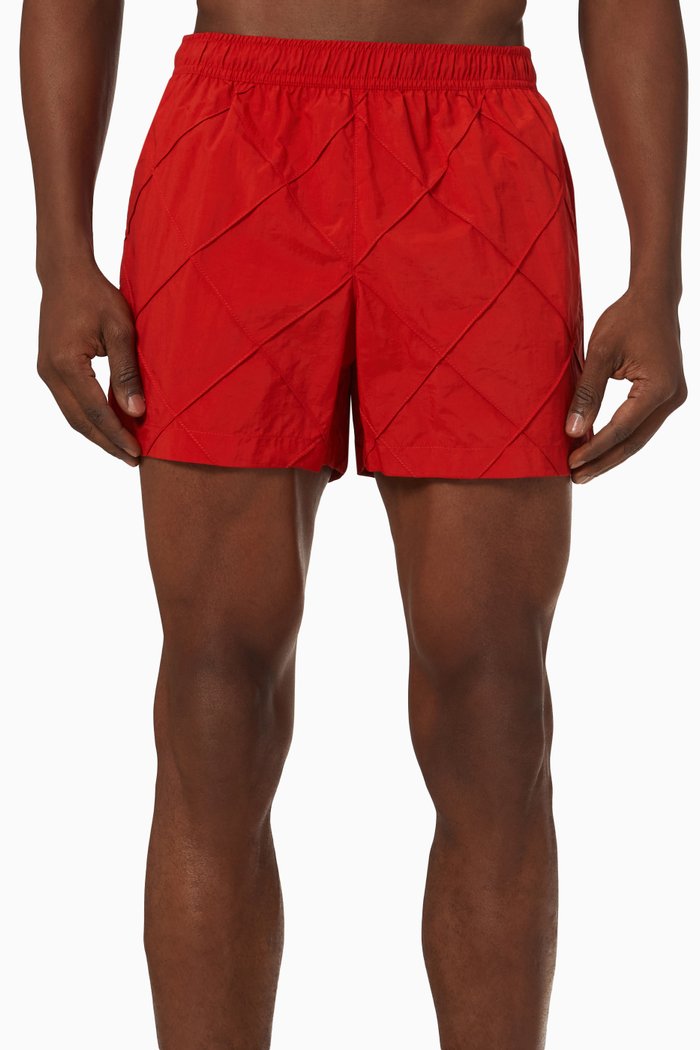 

Intreccio Patterned Swim Shorts in Nylon, Red