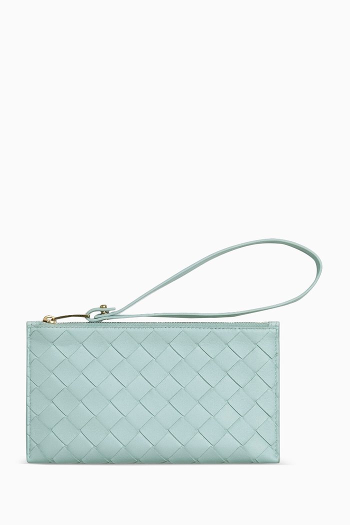 

Mini Pouch in Intrecciato Nappa, Blue