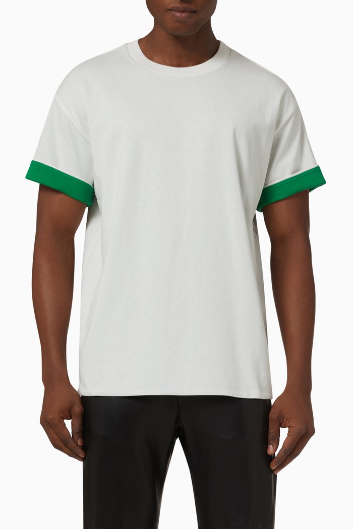 

Double Layered T-shirt in Cotton Jersey, White