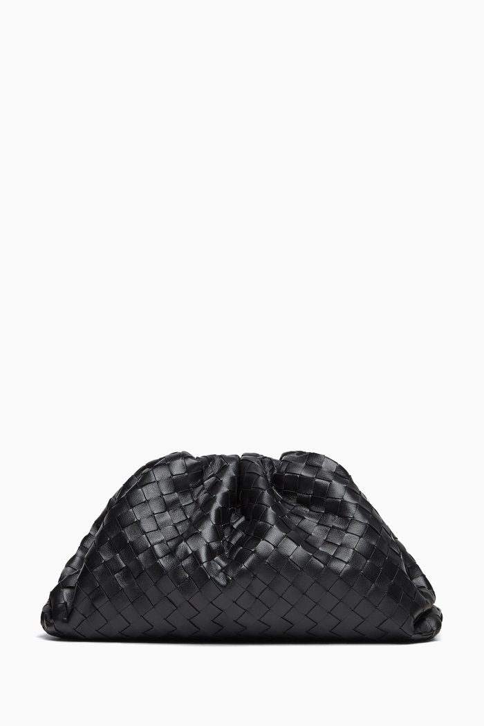 The Pouch in Intrecciato Nappa, Black