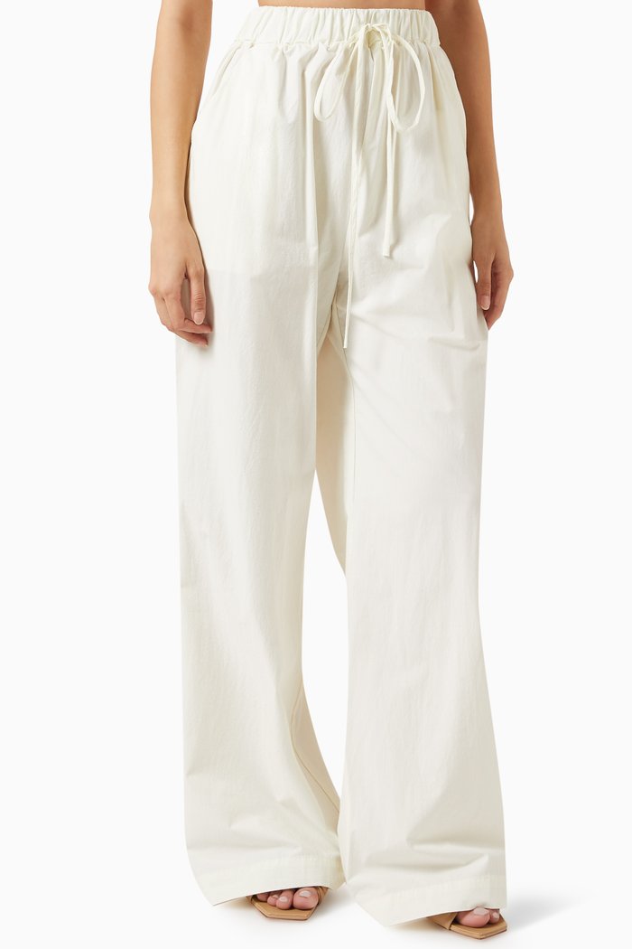 

Portici Drawstring Pant in Dry Cotton, Neutral