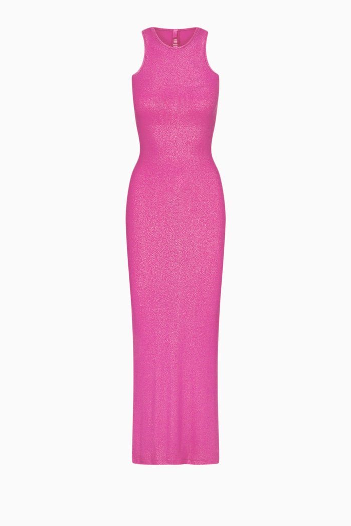 

Soft Lounge Shimmer Racerback Dress, Pink