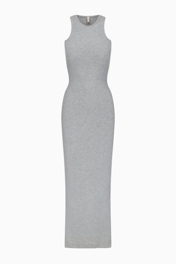 

Soft Lounge Shimmer Racerback Dress, Grey