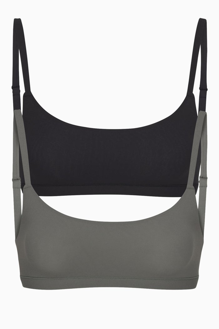 

Fits Everybody Scoop Neck Bra, Set of 2, Grey