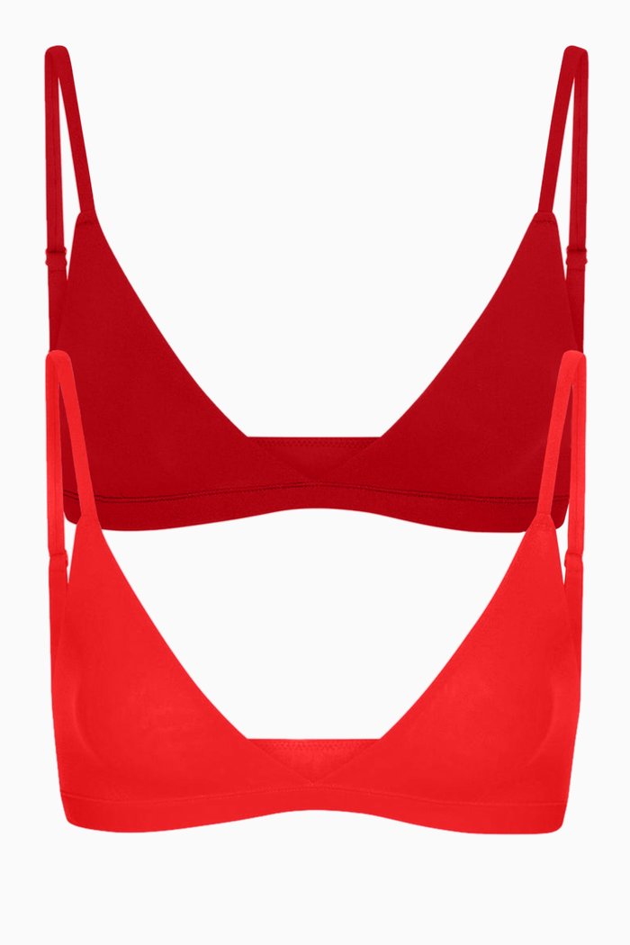 

Fits Everybody Triangle Bra, Set of 2, Red