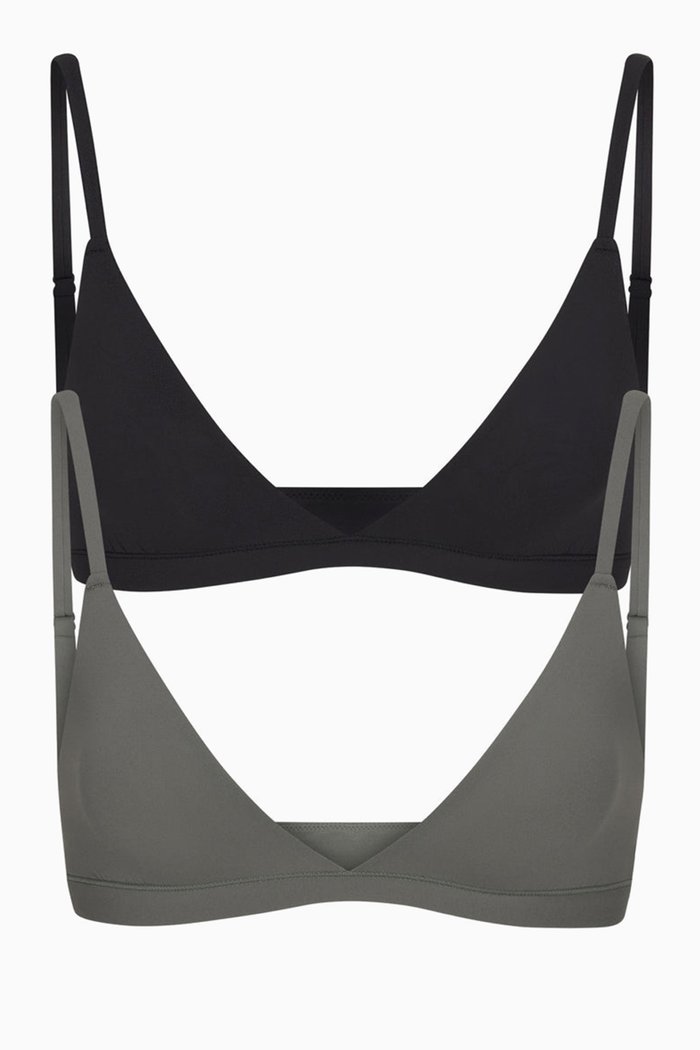 

Fits Everybody Triangle Bra, Set of 2, Grey