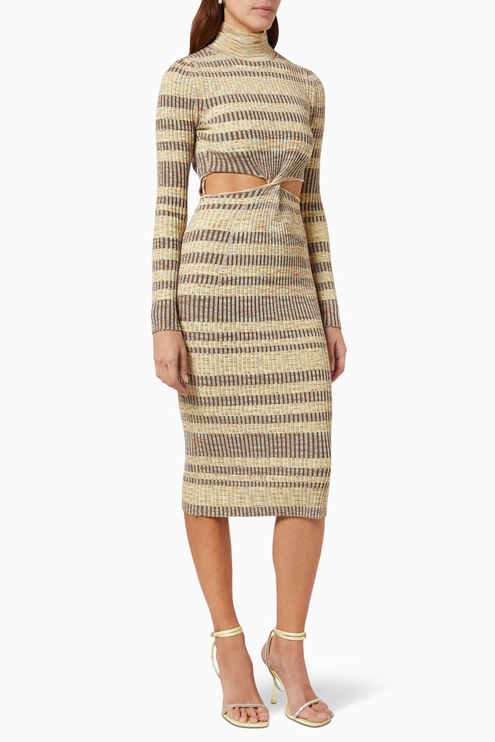 

Fable Space Dye Midi Dress, Yellow