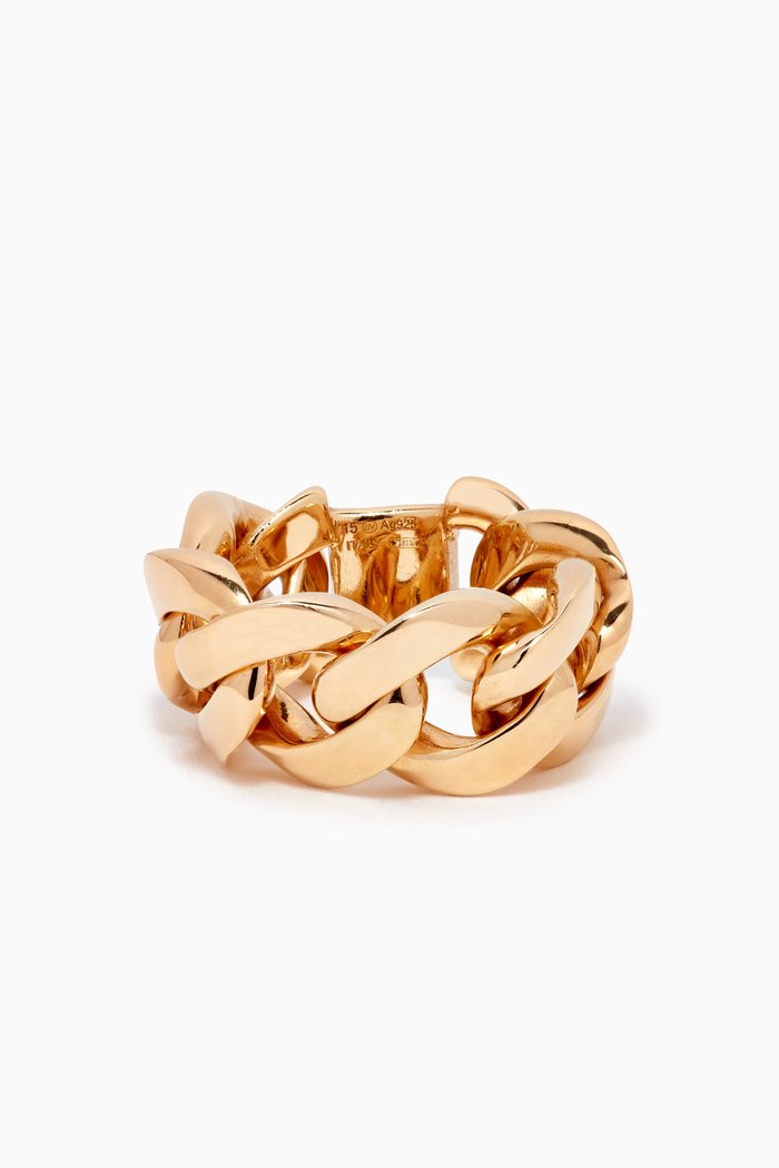 

Chain Ring in 18kt Gold-plated Sterling Silver