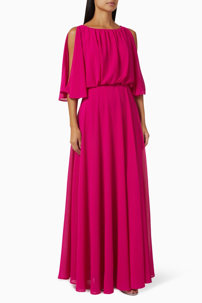 

Rango Maxi Dress in Georgette, Pink