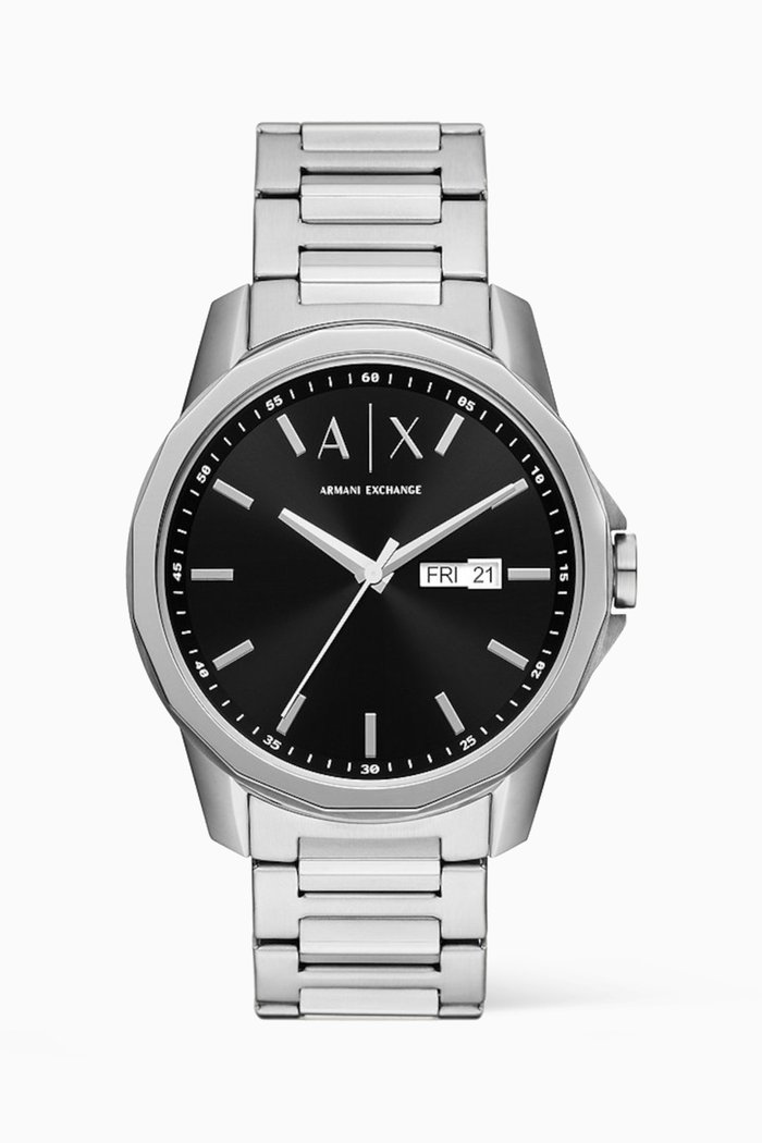 

Banks Quartz Stainless Steel Watch, 44mm, Silver