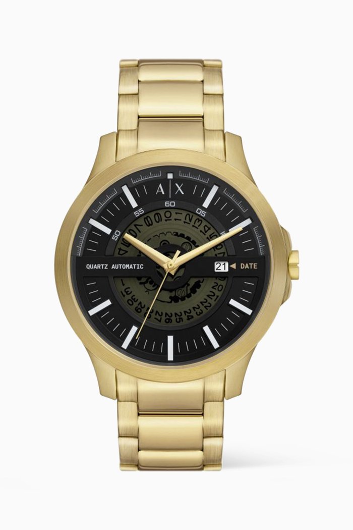

Hampton Automatic Quartz Stainless Steel Watch, 46mm, Gold