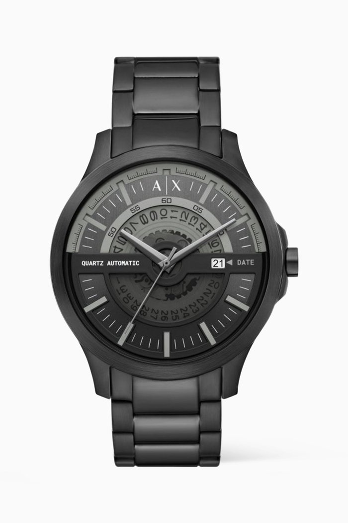 

Hampton Automatic Quartz Stainless Steel Watch, 46mm, Black