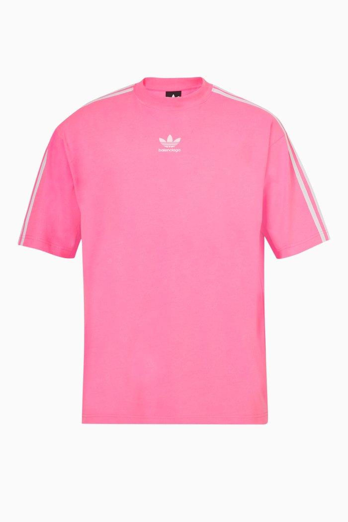

x Adidas Medium Fit T-shirt in Vintage Cotton Jersey, Pink